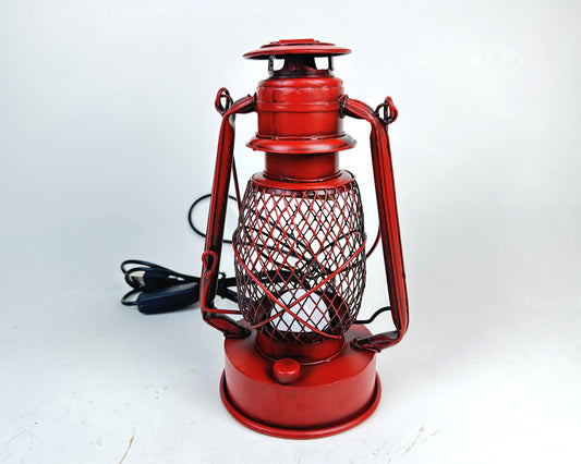 Vintage Rustic Lantern USB Table Lamp