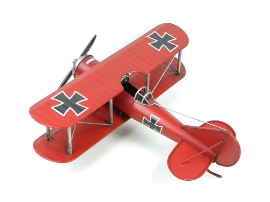 Vintage Red Biplane Model