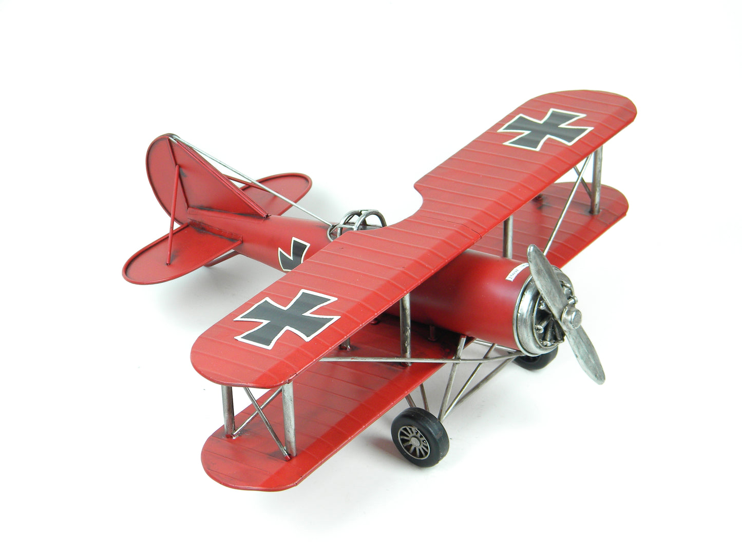 Vintage Red Biplane Model