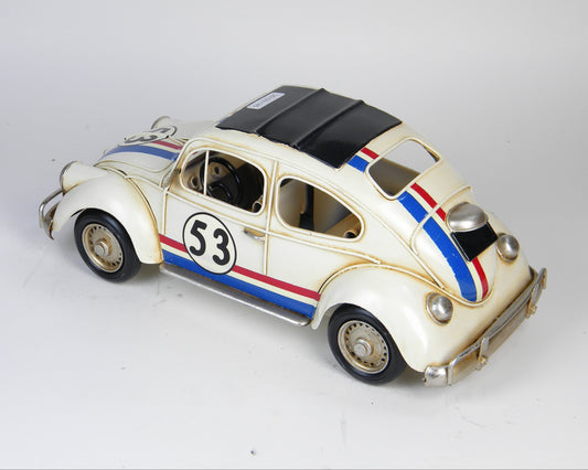 Vintage Racing Car Metal Decor