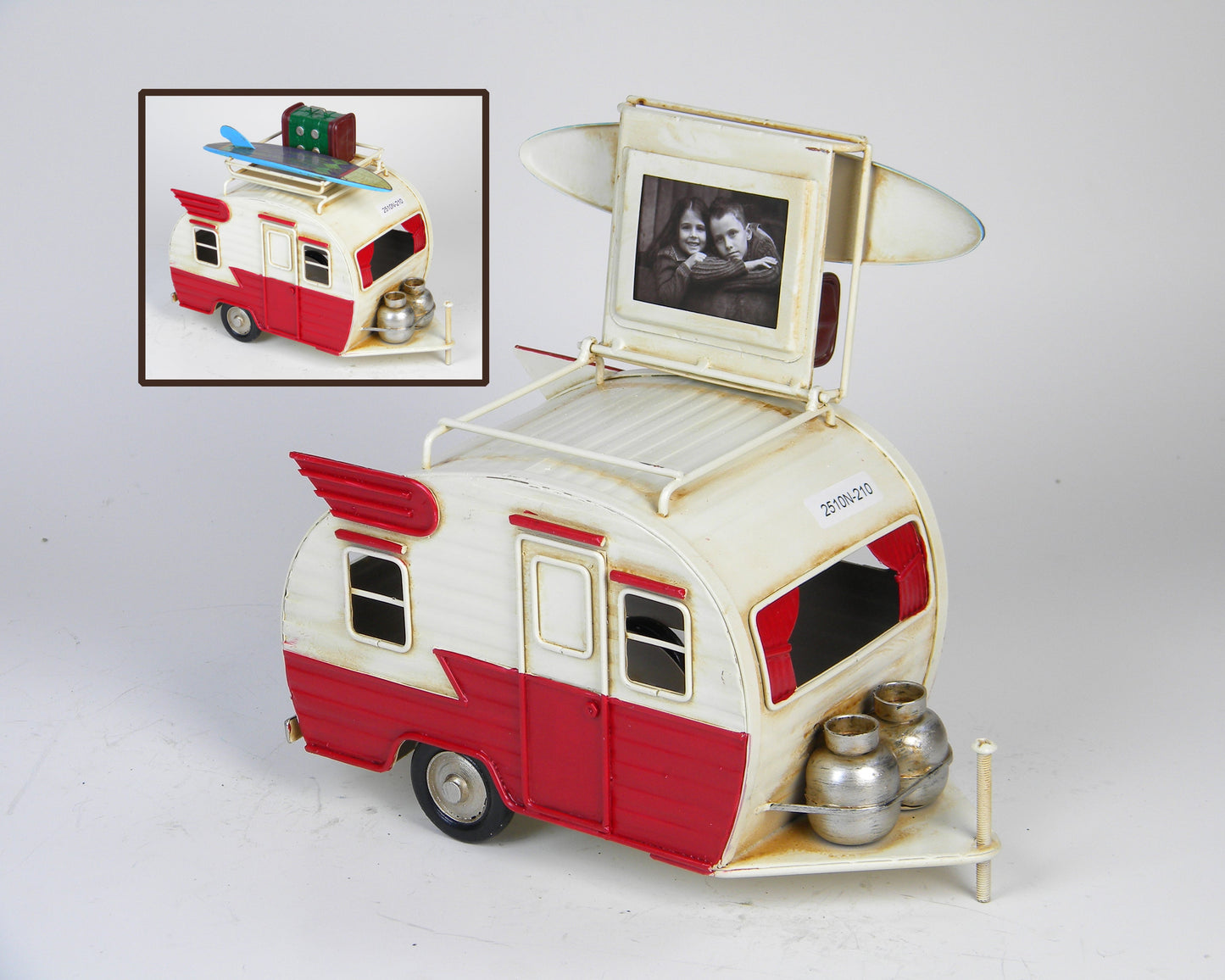 Vintage Camper Trailer With Photo Frame