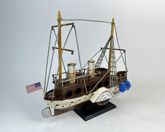 Vintage New York Paddle Steamer Decor