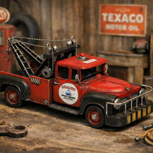 Vintage Tow Truck Metal Decor