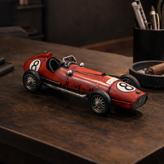 Vintage Racing Spirit Metal Car Decor