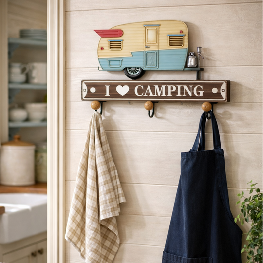 Vintage Camper Trailer Wall Hook Decor