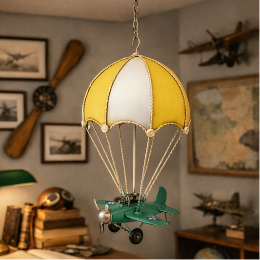 Vintage Parachute Aircraft Decor