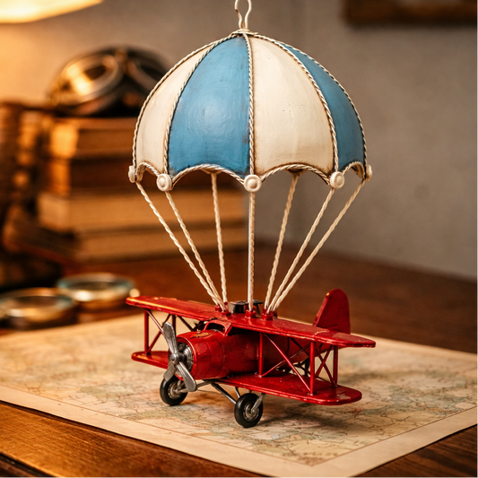 Vintage Parachute Aircraft Decor