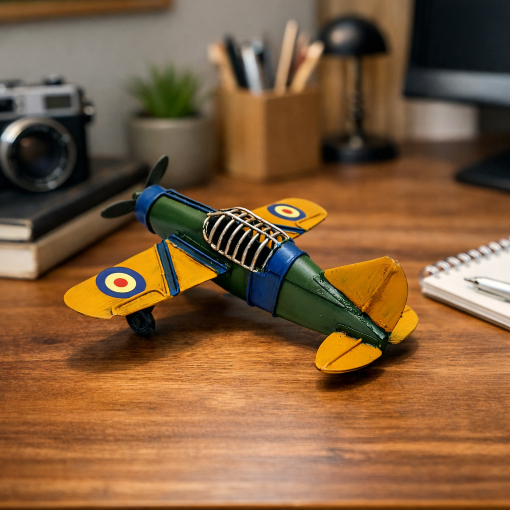 Vintage RAF-Inspired Fighter Plane