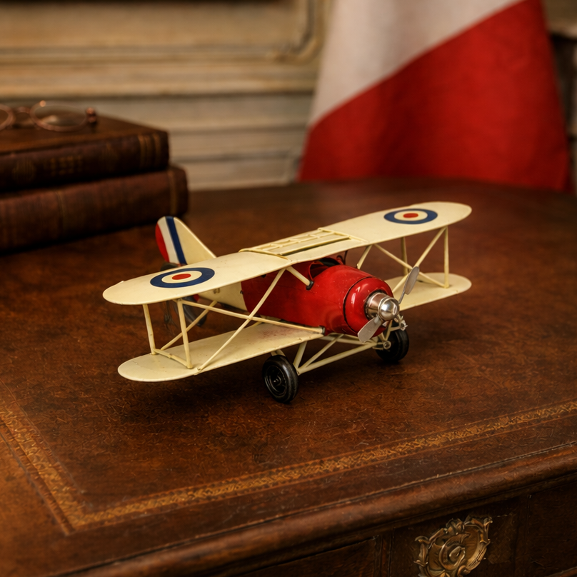 Vintage French Biplane Model