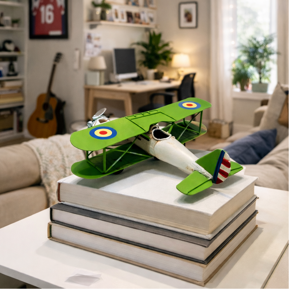 Vintage French Biplane Model