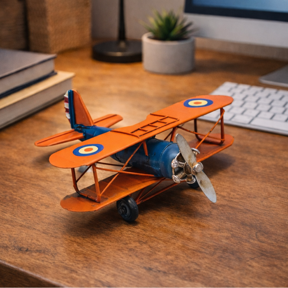Vintage French Biplane Model