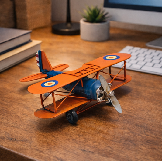 Vintage French Biplane Model