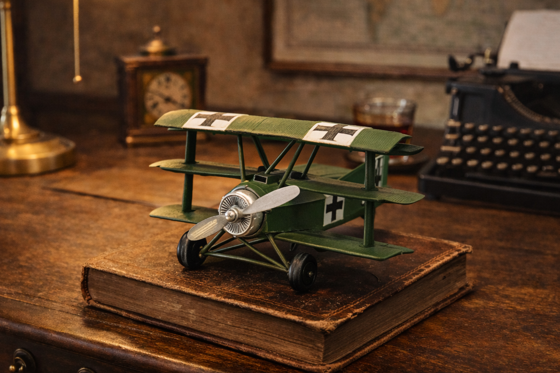 Vintage-Inspired Fighter Aircraft Triplane