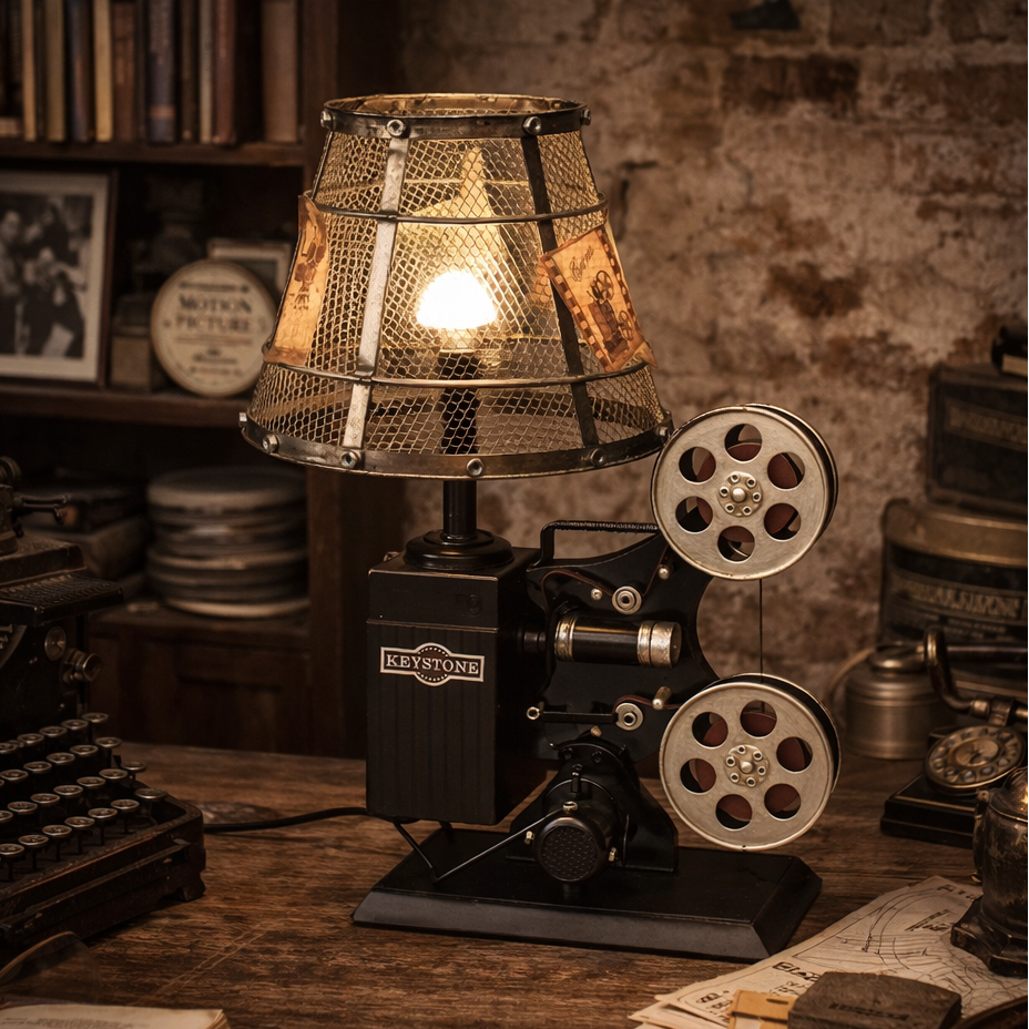 Vintage Film Projector USB Table Lamp