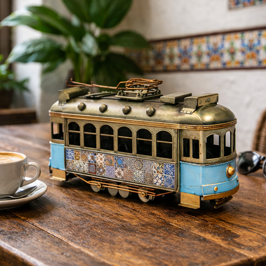 Vintage European Tram Metal Decor