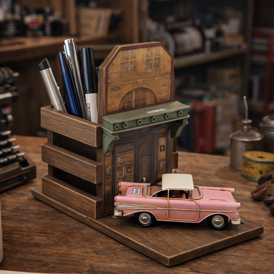 Vintage Garage Pen Holder