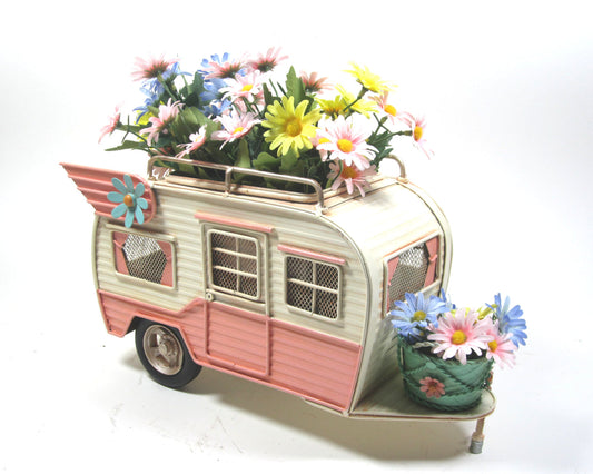 Vintage Camper Flower Pot