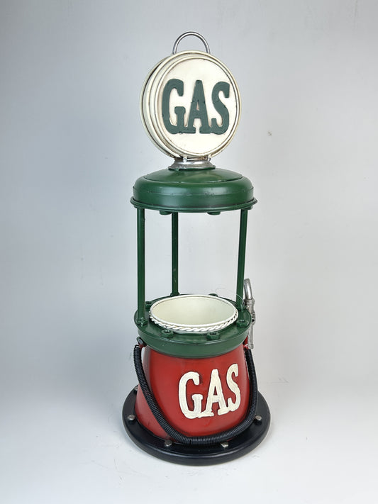 Vintage Gas Pump Flower Pot Decor