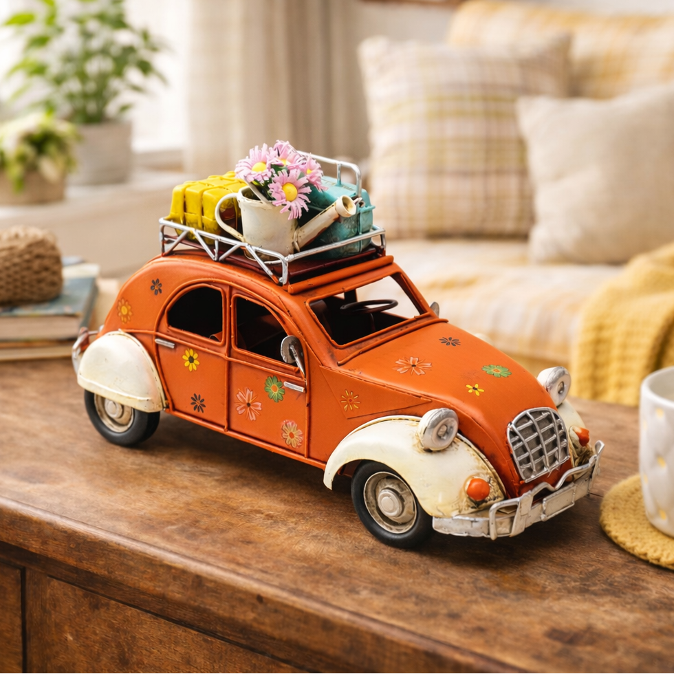 Retro Floral Road Trip Car Decor
