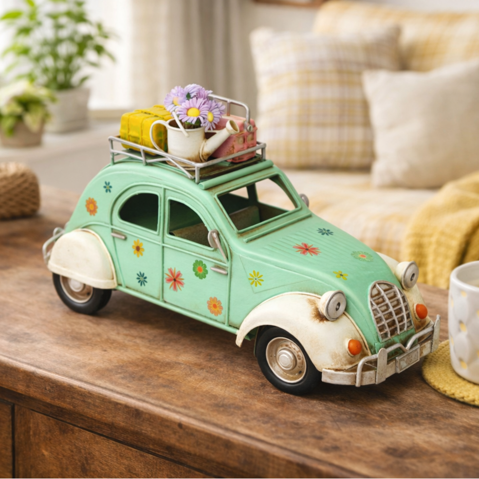 Retro Floral Road Trip Car Decor