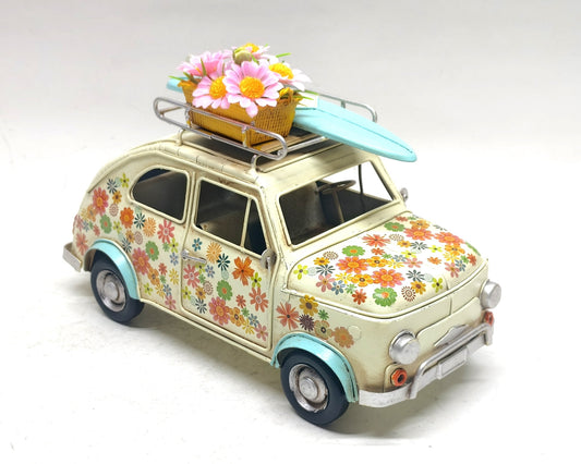 Vintage Floral Coastal Style Car Decor