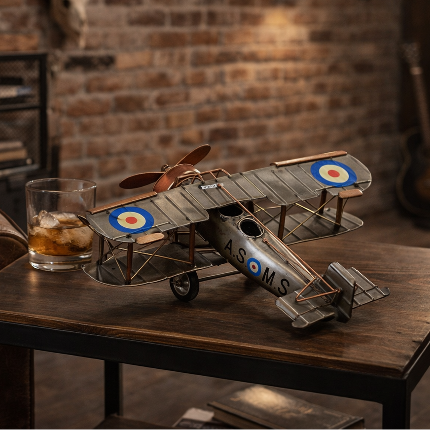 Vintage British Biplane Model