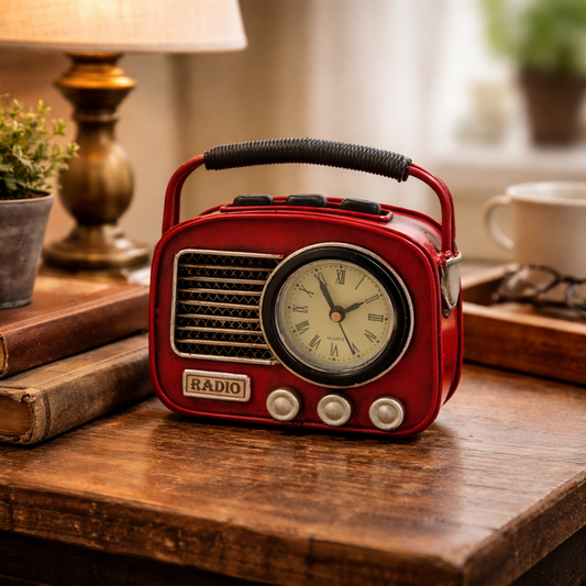 Vintage Radio Clock Decor