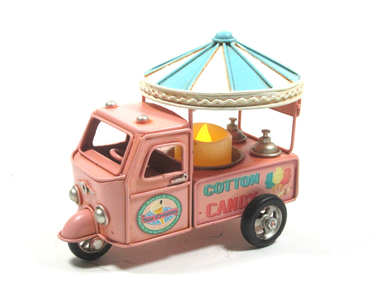Vintage Cotton Candy Cart Candle Holder