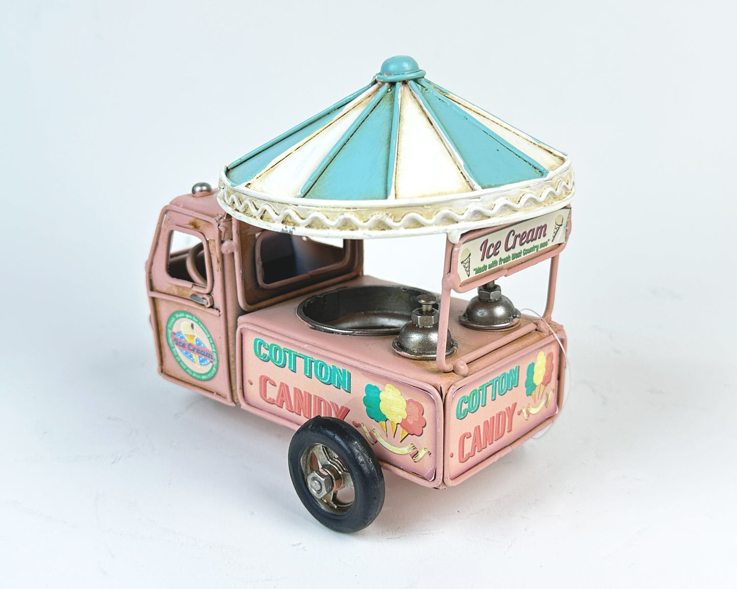 Vintage Cotton Candy Cart Candle Holder