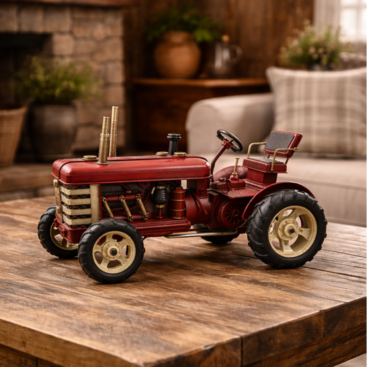 Vintage Farm Tractor Metal Decor