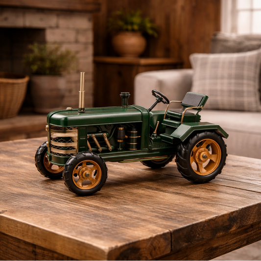 Vintage Farm Tractor Metal Decor