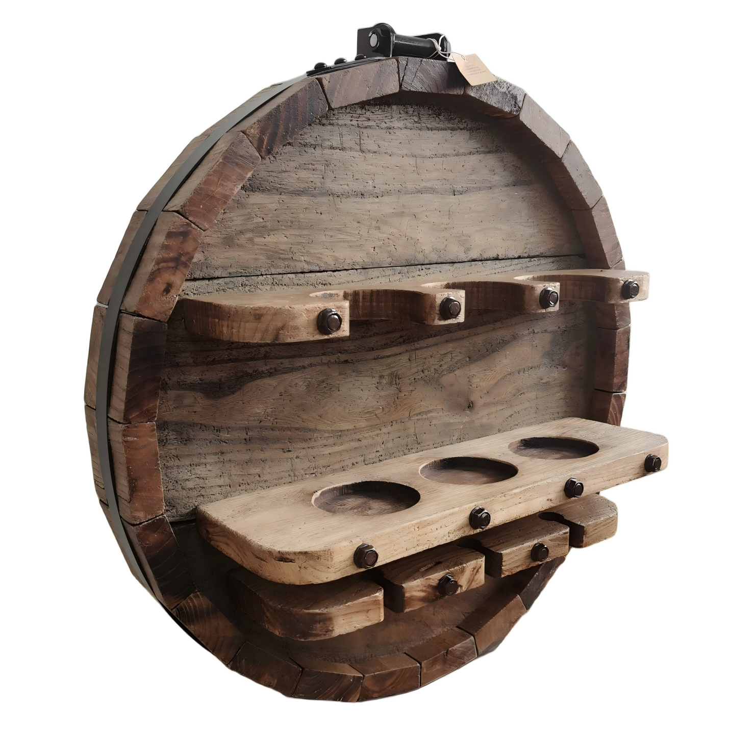 Rustic Barrel Wine Holder
