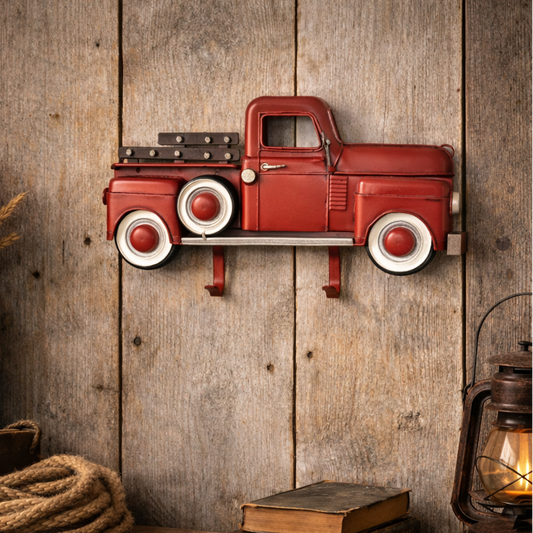 Vintage Red Truck Wall Hook
